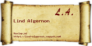 Lind Algernon névjegykártya